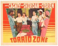 6h915 TORRID ZONE LC '40 James Cagney, Ann Sheridan, Pat O'Brien & others held at gunpoint!