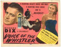 6h128 VOICE OF THE WHISTLER TC '45 Richard Dix on a honeymoon for murder!
