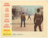 6h960 WARLOCK LC #5 '59 Henry Fonda, Anthony Quinn & Richard Widmark showdown in the street!