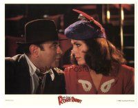 6h976 WHO FRAMED ROGER RABBIT LC '88 Zemeckis, great close up of Bob Hoskins & Joanna Cassidy!