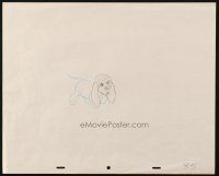 6k002 FOX & THE HOUND animation art '81 Walt Disney cartoon, cool drawing of Copper the hound!