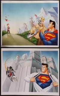 6k008 SUPERMAN THE ANIMATED SERIES set of 5 16x20 TV posters '90s cool scenes from the cartoon!