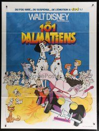 6k837 ONE HUNDRED & ONE DALMATIANS French 1p R73 classic Disney cartoon, great different image!