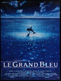 6k569 BIG BLUE French 1p '88 Luc Besson's Le Grand Bleu, Malinowski art of dolphin in ocean!