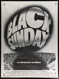 6k574 BLACK SUNDAY French 1p '77 Frankenheimer, Goodyear Blimp zeppelin disaster at the Super Bowl