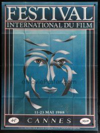 6k592 CANNES FILM FESTIVAL 1988 French 1p '88 41st International, cool art by Tibor Tamar!