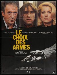 6k604 CHOICE OF ARMS French 1p '81 Catherine Deneuve, Gerard Depardieu, Yves Montand + gun image!