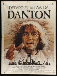 6k623 DANTON French 1p '82 Andrzej Wajda, cool art of Gerard Depardieu by Landi!