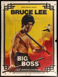 6k660 FISTS OF FURY French 1p R79 wonderful close up of kung fu master Bruce Lee, Big Boss!