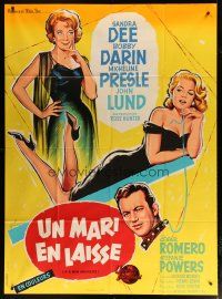 6k715 IF A MAN ANSWERS French 1p '62 Grinsson art of sexy Sandra Dee, Bobby Darin & Presle!