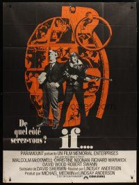 6k714 IF French 1p '69 Malcolm McDowell, different grenade image, directed by Lindsay Anderson!