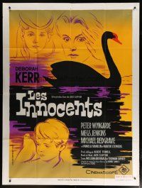 6k723 INNOCENTS French 1p '62 different art of Deborah Kerr, Henry James' classic story!