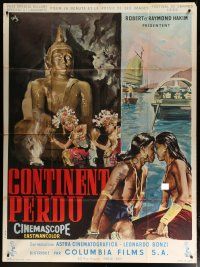 6k777 LOST CONTINENT style B French 1p '55 Bonzi, Gras & Moser documentary, sexy Geleng artwork!