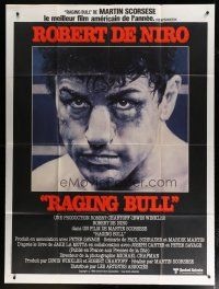 6k875 RAGING BULL French 1p '80 classic close up boxing image of Robert De Niro, Martin Scorsese