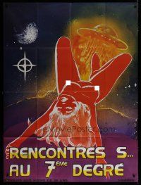 6k890 RENCONTRES S... AU 7EME DEGRE French 1p '70s wild art of sexy naked girl in outer space!