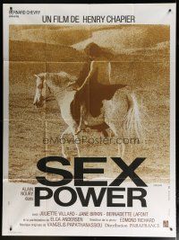 6k907 SEX POWER French 1p '70 great sexy image of naked woman on white stallion!