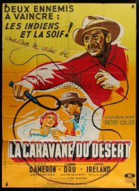6k921 SOUTHWEST PASSAGE French 1p '54 different Cerutti art of Rod Cameron lashing his whip!