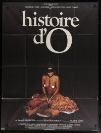 6k933 STORY OF O French 1p '75 Histoire d'O, different image of topless chained Corinne Clery!