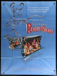 6k988 WHO FRAMED ROGER RABBIT French 1p '88 Robert Zemeckis, Bob Hoskins, cartoon/live action!