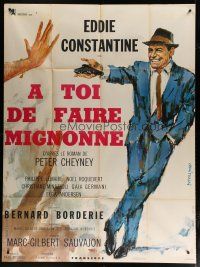 6k998 YOUR TURN, DARLING French 1p '63 Tealdi art of Eddie Constantine, A toi de faire Mignonne!