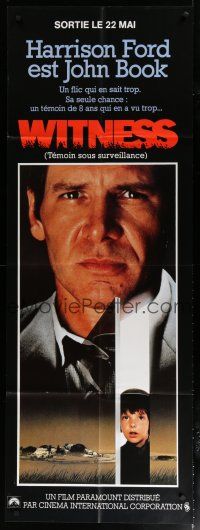 6k531 WITNESS French door panel '85 big city cop Harrison Ford in Amish country, Peter Weir!