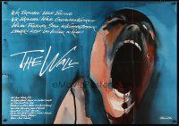 6k086 WALL German 33x47 '82 Pink Floyd, Roger Waters, classic rock & roll artwork!