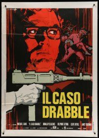 6k193 BLACK WINDMILL Italian 1p '74 great different Cesselon art of Michael Caine, Don Siegel