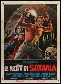 6k214 FRANKENSTEIN'S BLOODY TERROR Italian 1p '68 Paul Naschy, cool different Deamicis horror art!