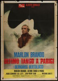 6k225 LAST TANGO IN PARIS Italian 1p '72 different image of Marlon Brando, Bernardo Bertolucci!