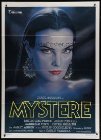 6k233 MYSTERE Italian 1p '83 cool close up art of sexy Carole Bouquet by Enzo Sciotti!