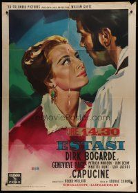 6k245 SONG WITHOUT END Italian 1p '60 different art of Dirk Bogarde as Franz Liszt & Capucine!
