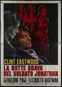 6k129 BEGUILED Italian 2p '71 different art of bloody Clint Eastwood & Geraldine Page, Don Siegel