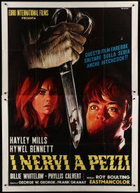 6k178 TWISTED NERVE Italian 2p '69 Hayley Mills, Roy Boulting English horror, different Casaro art