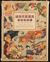 6k001 PICTURES FROM MOTHER GOOSE set of 8 14x19 art prints + folder '45 art by Feodor Rojankovsky!