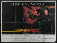6k062 FIREFOX subway poster '82 cool Charles deMar art of killing machine & Clint Eastwood!