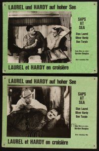 6k104 SAPS AT SEA 6 Swiss LCs R60s great images of Stan Laurel & Oliver Hardy, Hal Roach!