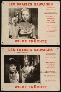 6k110 WILD STRAWBERRIES 5 Swiss LCs '57 Ingmar Bergman's Smultronstallet, Victor Sjostrom!