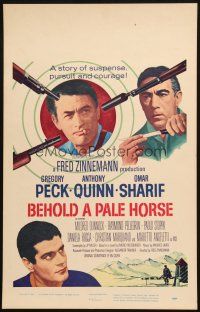 6k287 BEHOLD A PALE HORSE WC '64 Gregory Peck, Anthony Quinn, Sharif, from Pressburger's novel!