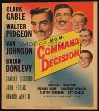 6k314 COMMAND DECISION WC '48 Clark Gable, Walter Pidgeon, Van Johnson, Brian Donlevy