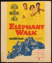 6k333 ELEPHANT WALK WC '54 sexy Elizabeth Taylor, Dana Andrews & Peter Finch in India!