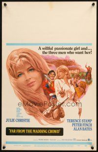 6k337 FAR FROM THE MADDING CROWD WC '68 Julie Christie, Terence Stamp, Schlesinger, Terpning art!