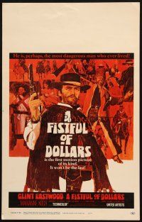 6k343 FISTFUL OF DOLLARS WC '67 Sergio Leone, Clint Eastwood is perhaps the most dangerous man!