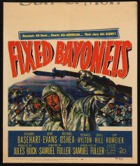 6k345 FIXED BAYONETS WC '51 Samuel Fuller, Richard Basehart, Gene Evans, cool art of Korean War!