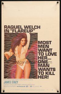 6k346 FLAREUP WC '70 most men want super sexy Raquel Welch, but one man wants to kill her!