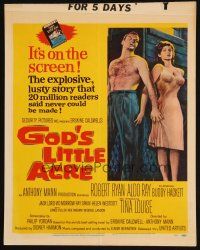 6k355 GOD'S LITTLE ACRE WC '58 barechested Aldo Ray & half-dressed sexy Tina Louise!