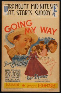 6k357 GOING MY WAY WC '44 Bing Crosby, Rise Stevens & Barry Fitzgerald in Leo McCarey's classic!