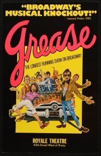 6k365 GREASE stage show WC '70s the longest running show on Broadway, cast portrait art!