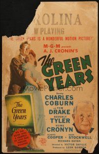 6k369 GREEN YEARS WC '46 Charles Coburn, Tom Drake, Beverly Tyler, from A.J. Cronin novel!