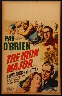 6k403 IRON MAJOR WC '43 Pat O'Brien plays football in the military, great sports art!