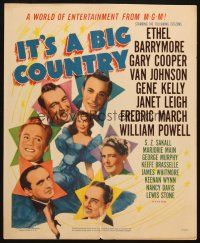 6k405 IT'S A BIG COUNTRY WC '51 Gary Cooper, Janet Leigh, Gene Kelly & other major stars!